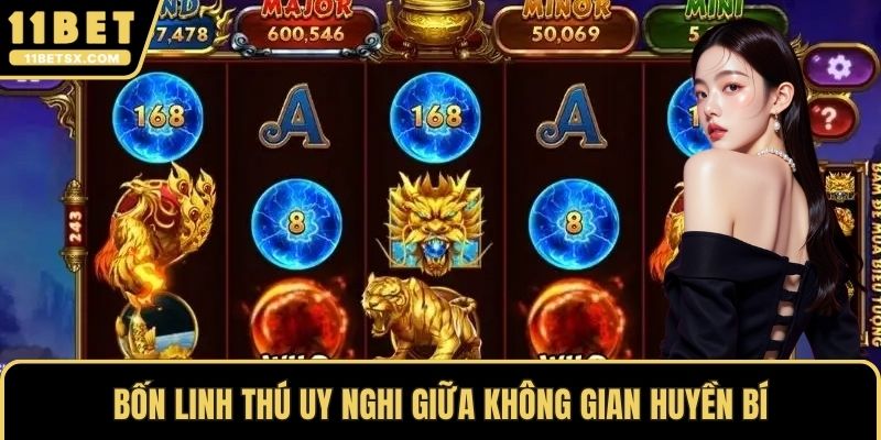 Bốn linh thú uy nghi giữa không gian huyền bí