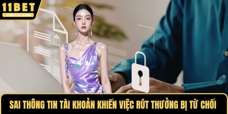 Sai thông tin tài khoản khiến việc rút thưởng bị từ chối 